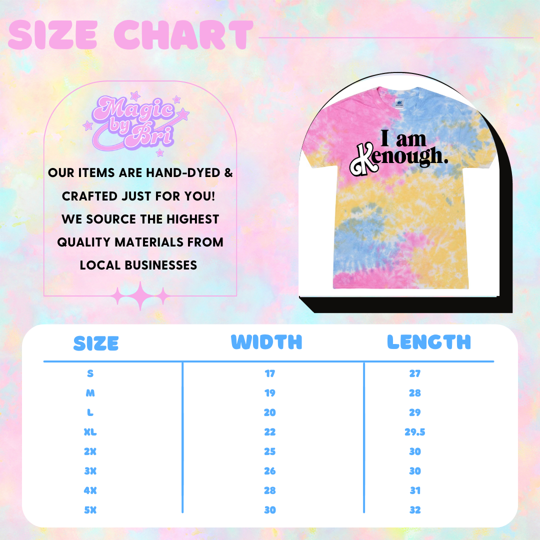 **READY TO SHIP** I am Kenough. Pastel Tie-Dye Unisex T-Shirt