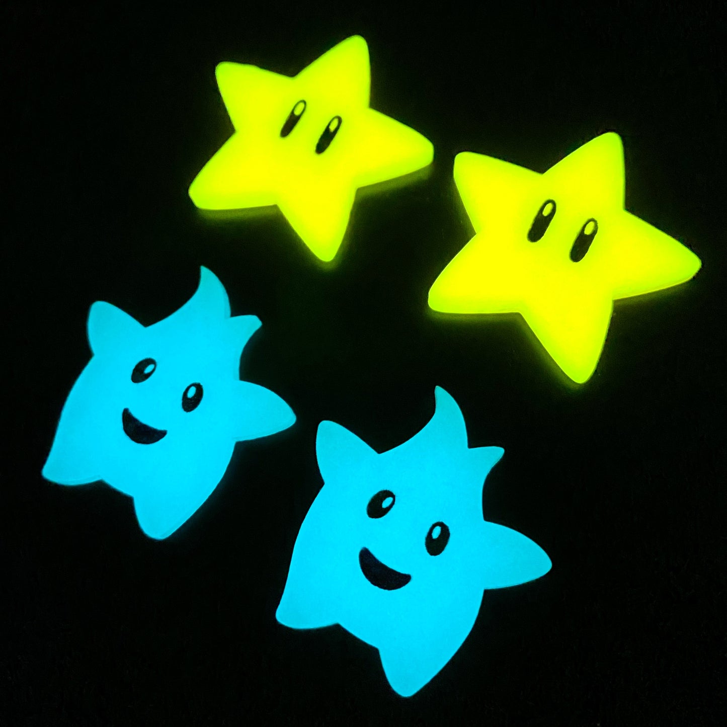Power Star Studs (GLOWS IN THE DARK!)