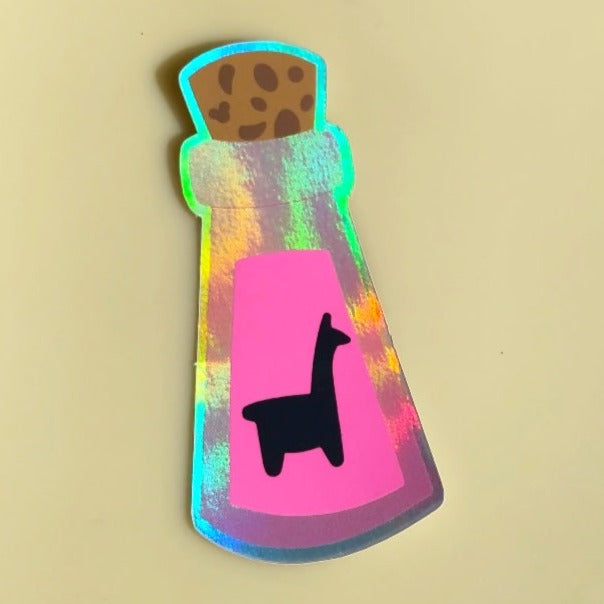 **READY TO SHIP** Essence of Llama Sticker (HOLOGRAPHIC & UV REACTIVE)