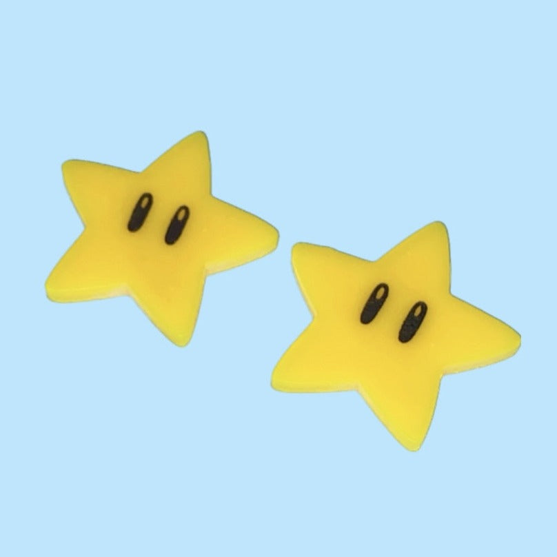 Power Star Studs (GLOWS IN THE DARK!)