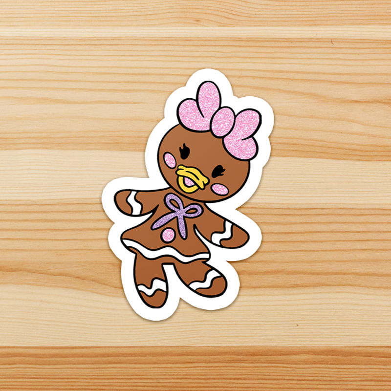 Gingerbread Character Sticker