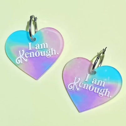 I am Kenough Tie-Dye Earrings