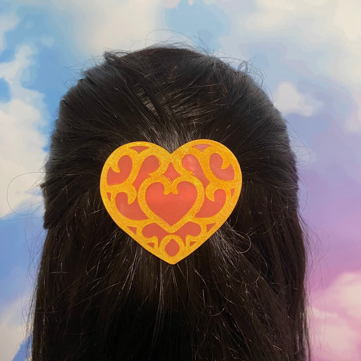 Heart Container Hair Clip (GLOWS IN THE DARK!)