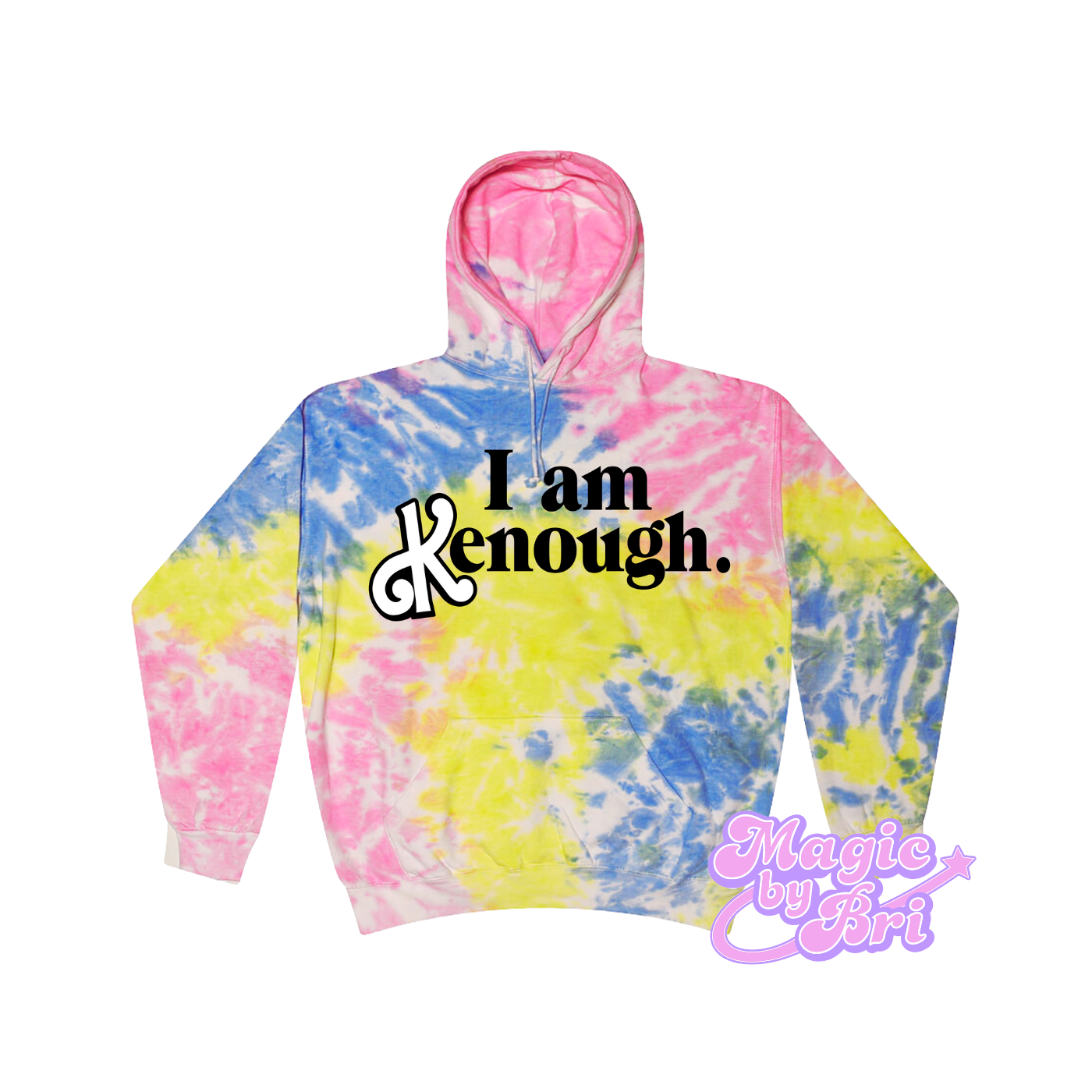 **READY TO SHIP** I am Kenough. Pastel Tie-Dye Unisex Hoodie