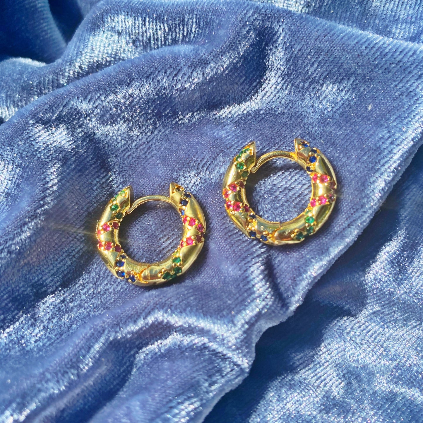 **READY TO SHIP** Chunky Pave Crystal Hoops